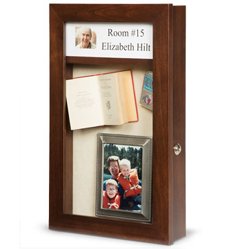 12x16 Assisted living Dementia Memory Box - Wall Mounted Shadowbox - Residential Care Facility Memory Box - Custom Disply Design