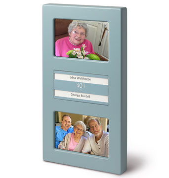 Dual Resident Digital Memory Bos - Assisted living Dementia Memory Box - Wall Mounted Digital Picture Frame - Residential Care Facility Digital Memory Box - Custom Disply Design